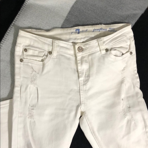 7 for all Mankin white Josephine skinny jean - Picture 4 of 4